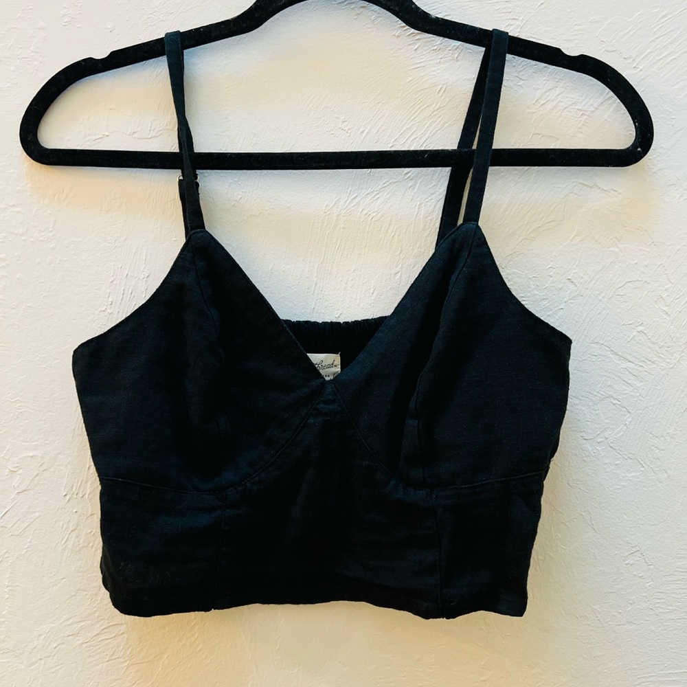 Black Strappy Crop Top